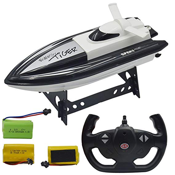 Blomiky F3 11.5" 1/16 Scale 2.4GHz Remote Control High Speed RC Boat Support Multi-Player F3 Ship Black