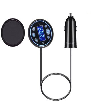 Senbowe SW-BFT-01 Wireless In-Car FM Transmitter with Bluetooth Music Radio Adapter Car Kit with Charger for Smartphones and Bluetooth-Enabled Devices - Black