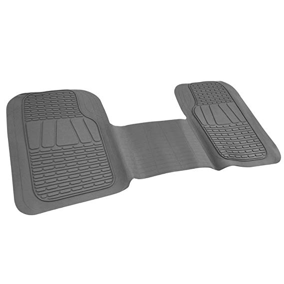 Motor Trend WingRunner Full Width Heavy Duty Floor Mat Liner (Gray)