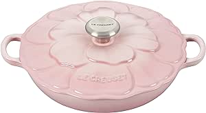 Le Creuset Signature Enameled Cast Iron Petal Braiser, 2.25qt., Shell Pink