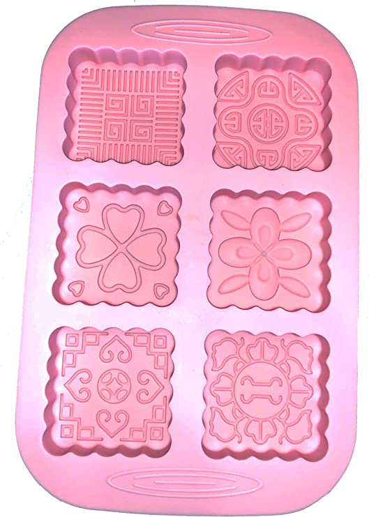 Silicone Soap Mold Mixed Patterns and Baking Pan Homemade Craft Tart Pudding Cookie Making Mould