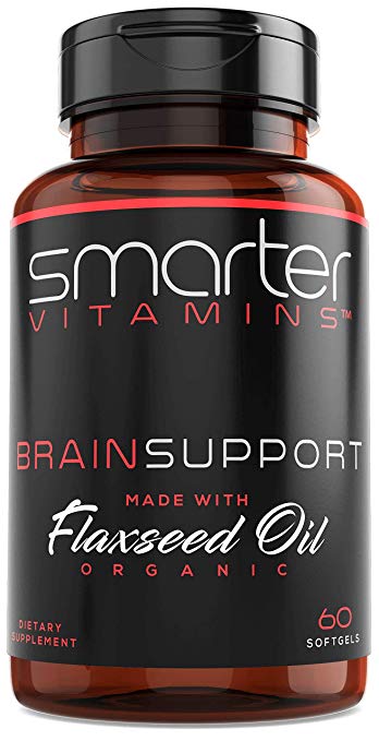 Brain Support Nootropic Supplement, Brain Health, Brain Function, Made with Alpha-GPC, L-Tyrosine & Acetyl L-Carnitine ALCAR, Organic Flaxseed Oil for ALA   DHA Brain Booster, 30 Servings