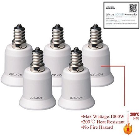 Jacky Led E12-E27 1000W 2008451 Heat Resistant Lamp Sockets pack of 5
