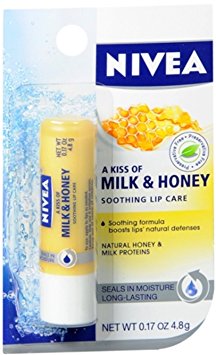 NIVEA A Kiss of Milk & Honey Natural Defense & Soothing Lip Care 0.17 oz (Pack of 2)