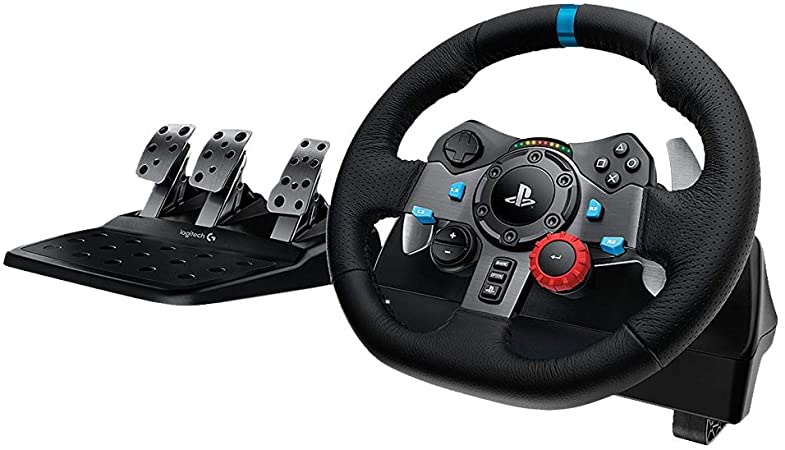 Logitech Dual-Motor Feedback Driving Force G29 Gaming Racing Wheel with Responsive Pedals for PlayStation 4 and PlayStation 3 - Black