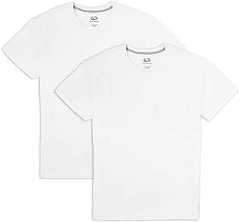 Fruit of the Loom Men's Eversoft Cotton Short Sleeve Pocket T-Shirts, Breathable & Tag Free