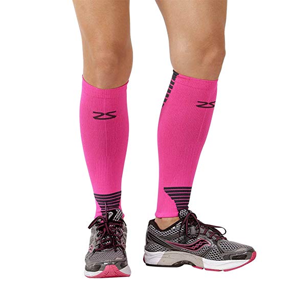 Zensah Ultra Compression Leg Sleeves – Calf Compression Sleeve for Shin Splints for Men, Women, Running, Basketball – Calf Guard Support Compression Socks