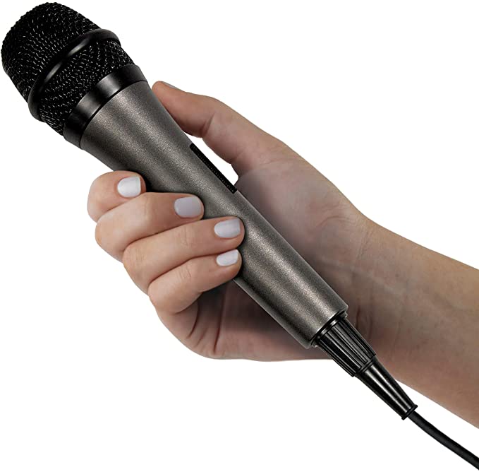 Singing Machine SMM-205 Unidirectional Dynamic Microphone with 10 Ft. Cord,Black