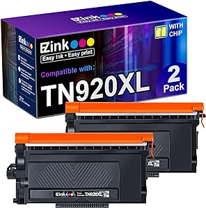 E-Z Ink (TM TN920XL TN920 Toner Cartridge HL-L6210DW: Compatible for Brother TN-920XL TN-920 High Yield to Use with HL-L6210DW HL-L5210DW HL-L6210DWT HL-L5210DN HL-L5210DWT (2 Black, with Chip)