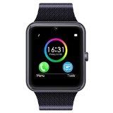 AirsspuTM Bluetooth Smart Watch with Camera Cell Phone Touch Screen Wristwatch Phone Mate for Android Samsung HTC Sony Lg and Iphone 6plus Smartphone Charcoal Gray
