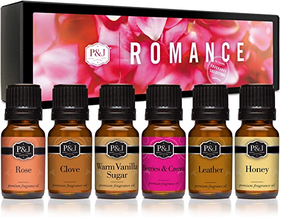 P&J Trading Fragrance Oil | Romance Set of 6 - Scented Oil for Soap Making, Diffusers, Candle Making, Lotions, Haircare, Slime, and Home Fragrance