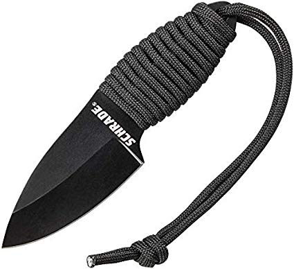 Schrade SCH406N 5.2in Full Tang Ceramic Knife with 2.3in Drop Point Blade and 550 Paracord Handle for Outdoor Survival, Tactical and EDC