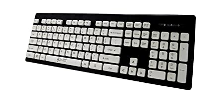 ZAZZ USB Port Wired Chocolate/Chiclet/Island Keyboard-White