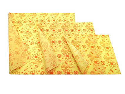 Hot Homey (TM) Beeswax Food Wraps, Reusable Eco Friendly Beeswax Wrap,Suitable for Fruits Vegetables Sandwiches (Canadian Brand)