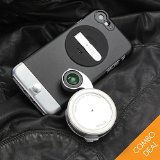 Ztylus Metal Series Camera Kit with Case and 4-in-1 Lens for iPhone 6 Plus - Retail Packaging - Black