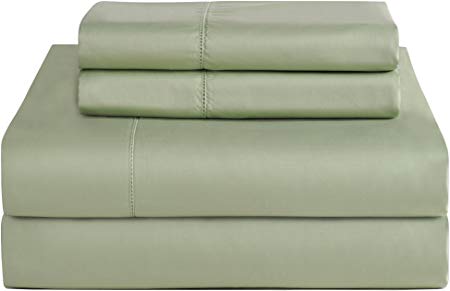 Pointehaven T-800 Pima Cotton Deep Pocket Luxury King Sheet Set, Sage