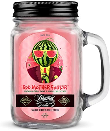 12oz Red Melon Scented Beamer Candle Co. Ultra Premium Jar Candle. 90 Hr Burn Time. USA Made