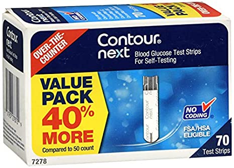 Ascensia Contour Next Blood Glucose Test Strips 70 Ct   30 Free Strips (100 Total)