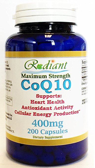 Sale! High Potency CoQ-10 Coenzyme 400mg 200 Capsules