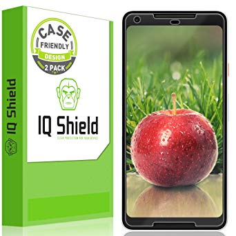 Google Pixel 2 XL Screen Protector [Not Glass][2-Pack], IQ Shield LiQuidSkin Full Coverage Screen Protector for Google Pixel 2 XL [Case-friendly][HD Clear][Anti-Bubble][Anti-Scratch]