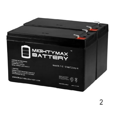 12V 7.2AH UPS Battery Replacement for APC Back-UPS XS XS1000 (BX1000) - 2 Pack - Mighty Max Battery brand product