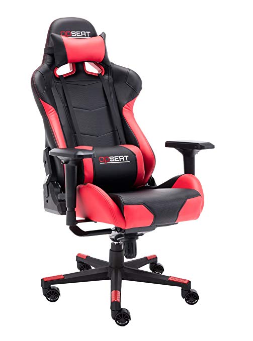 OPSEAT Master Series 2018 PC Gaming Chair Racing Seat Computer Gaming Desk Office Chair - Red