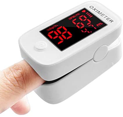 Finger Pulse Oximeter Oxygen Saturation Monitor - Pulse Ox Fingertip o2 Monitor for Pediatric and Adult
