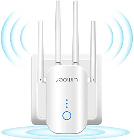 JOOWIN WiFi Extender 2.4GHz & 5.8GHz Dual Band WiFi Booster 1200Mbps Wireless Range Extender WiFi Repeater/Router/Access Point - Extending WiFi to Whole Home and Garden