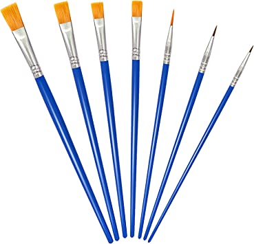 OWill 7PCS Paint Brush Set for Watercolor Painting, Oil Painting, Acrylic Painting, Rock Painting, Face Painting, Body Painting & Crafts