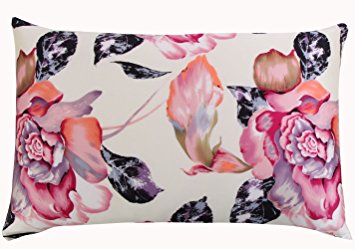 Silk Pillowcase for Hair and Skin with Hidden Zipper Chinese Pastel Water Colors Print Standard/Queen (pattern12)