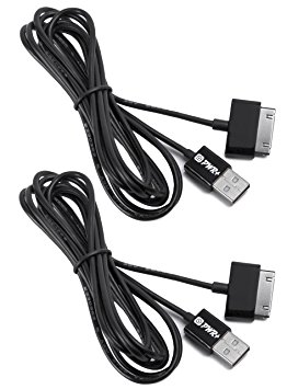 Pwr  Extra Long 6.5ft USB Charge and Sync Data Cable for Samsung Galaxy Tab 2 10.1 7.0; Note 10.1; Galaxy Tab 10.1 8.9 7 Plus, 7.7; P/n Ecc1dp0ubeg, Ecc1dp0ubegsta USB to 30 Pin (Pack of 2)