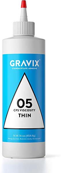 Gravix Pro Line - 16 OZ - Professional Grade Cyanoacrylate (CA)"Super Glue" by Glue Masters - Medium 05 CPS Viscosity Adhesive for Woodworking, Scale Modeling, Fabrication, 3D Printing and More.