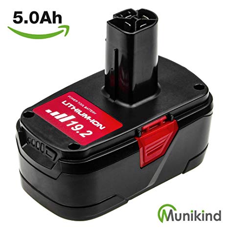 5.0Ah Lithium Replace for Craftsman 19.2 Volt High Capacity Battery C3 XCP 130279005 130211004 11375 11045