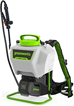 Greenworks 40V Cordless Backpack Sprayer (4 Gallon / 5 Tips / 25 FT Spray) For Weeding, Spraying, and Cleaning, Tool Only