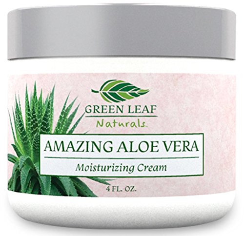 Amazing Aloe Vera Moisturizing Cream for Women - All Purpose Facial Skincare for All Skin Types - Natural and Organic Ingredients - Your Anti-Aging Face Moisturizer from Green Leaf Naturals (4 oz)