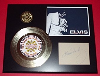 Elvis Presley 24Kt Gold Record Signature Series LTD Edition Display