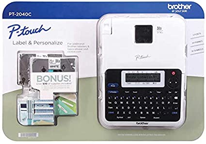 Brother P-Touch Label Maker PT-2040C with Additional Two Tapes (TZe-131, TZe-231)