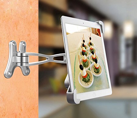 360° Swivel Tablet Wall Mount Kitchen Holder Stand with Lock for iPad pro 9.7'',iPad air,iPad 4 3 2,iPad mini 4 3 2 1