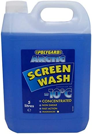 Polygard 5L Arctic Concentrated Screen Wash Effective to -10ºC Non Smear Fast Action Fragranced