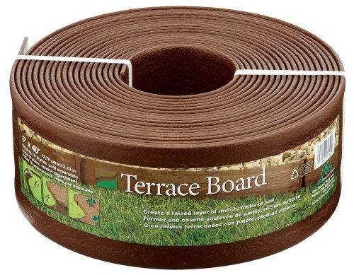 Master Mark Plastics 95340 Terrace Board Foot Landscape Edging Coil  5 Inch by 40 Foot, Brown