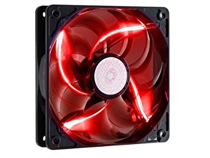 Cooler Master SickleFlow 120 - Sleeve Bearing 120mm 3-Pin LED Silent Fan for Computer Cases, CPU Coolers, and Radiators - Red