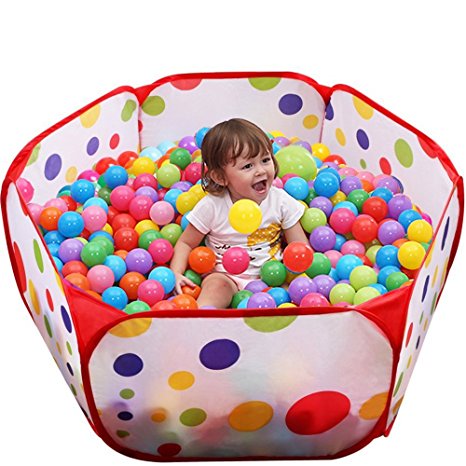 Aeroway Kids Ball Pit Playpen, 39.4-inch by 19.7-Inch with Zippered Storage Bag