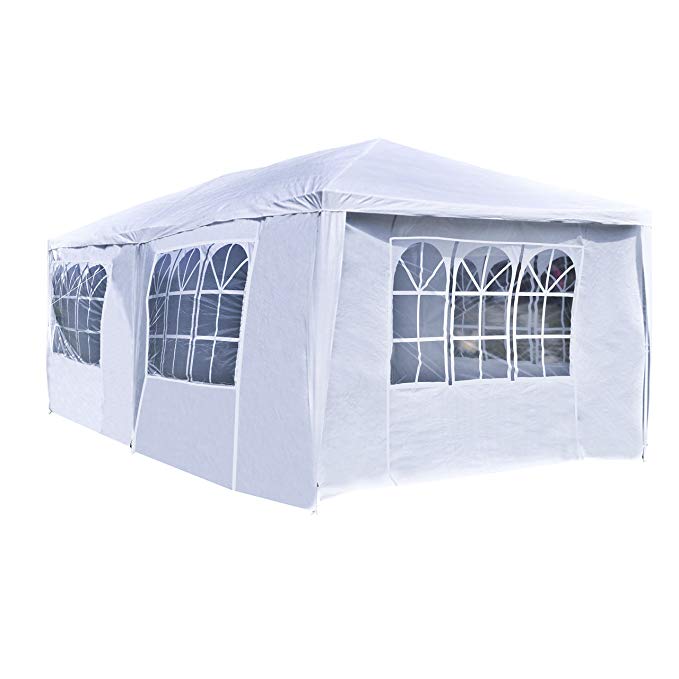 ALEKO APT20X10GAZEBO Outdoor Event Canopy Tent Shelter Wedding Party 20 x 10 x 8.5 Feet White