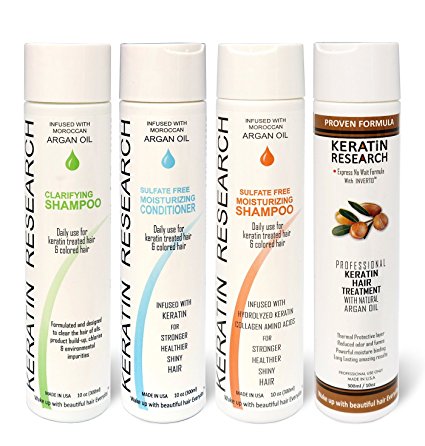 Complex Brazilian Global Brazilian Complex Keratin Hair Treatment 4 Bottles 300ml Kit Includes Sulfate Free