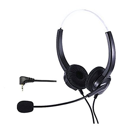 CALLANY® Vh530 Hands-free Corded Call Center Headset with Noise Cancelling Microphone (2.5mm audio plug, binaural)