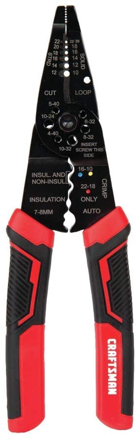 Craftsman CMHT81714 8" Wire Stripper, Cutter, Crimper, 8-in