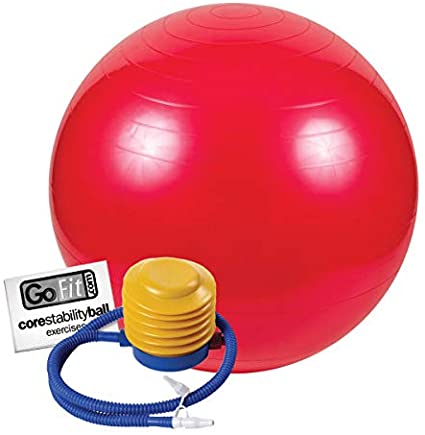 Exercise Stability Ball by GoFit Great for Balance, Fitness, Yoga, Core Strength