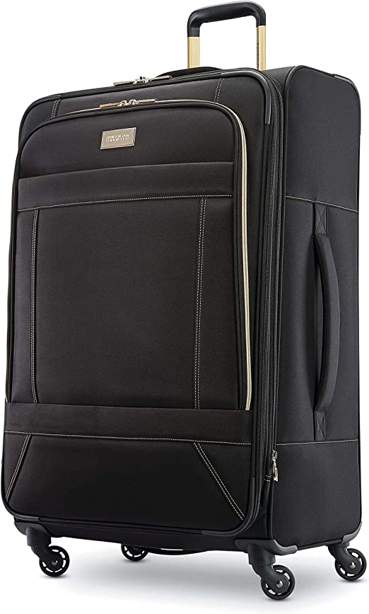 American Tourister Unisex-Adult Belle Voyage Softside Luggage with Spinner Wheels Checked Luggage