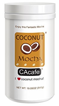 Coconut Mocha, instant style Colombian Coffee and Dutch Cocoa with REAL coconut, 19.05oz, 18 servings