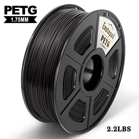PETG 3D Printer Filament,PETG Filament 1.75mm,2.2LBS 1KG Spool,Dimensional Accuracy 1.75 /- 0.02mm,Ductile&Non-toxic Material For most 3D Printer,Enotepad Black PETG